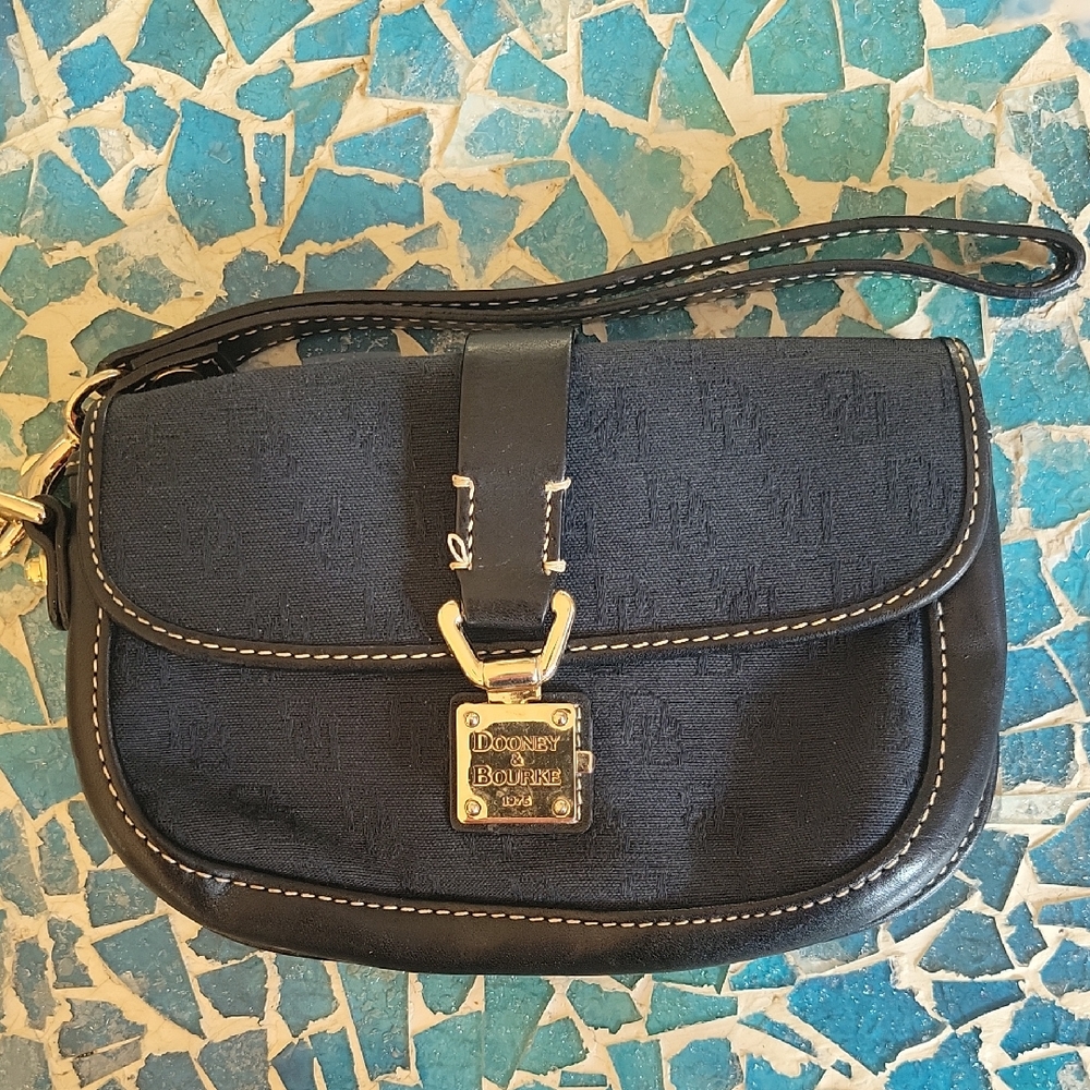 Dooney & Bourke Signature Wristlet With Gold Hardware